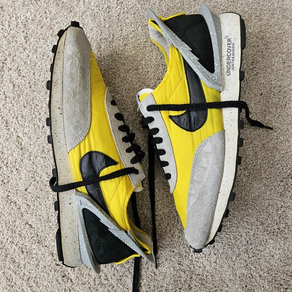 Mens Nike Undercover Yellow Daybreak Sneakers Citron sz 12 - Picture 2 of 16